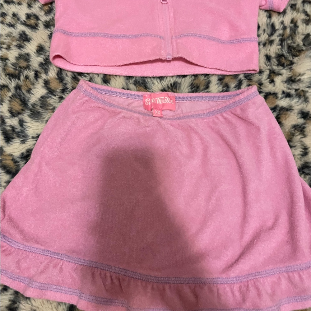 Sugar Thrillz y2k mini skirt set